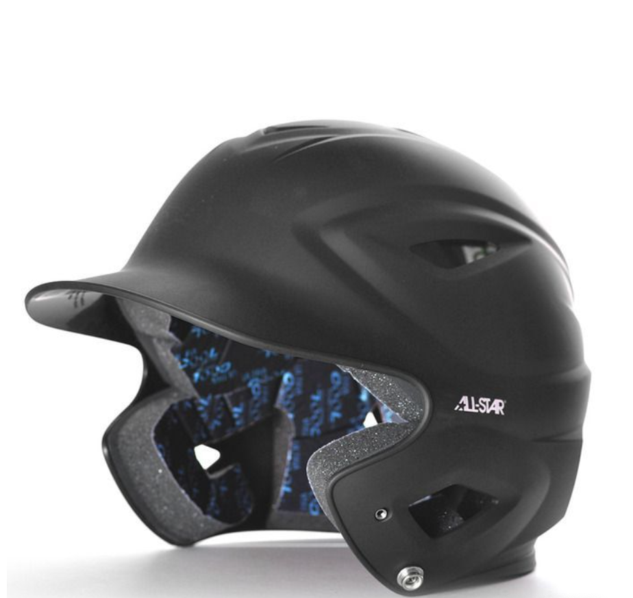 ALL STAR BATTING HELMET MATTE BLACK ADULT (6 1/2 TO 7 3/4)