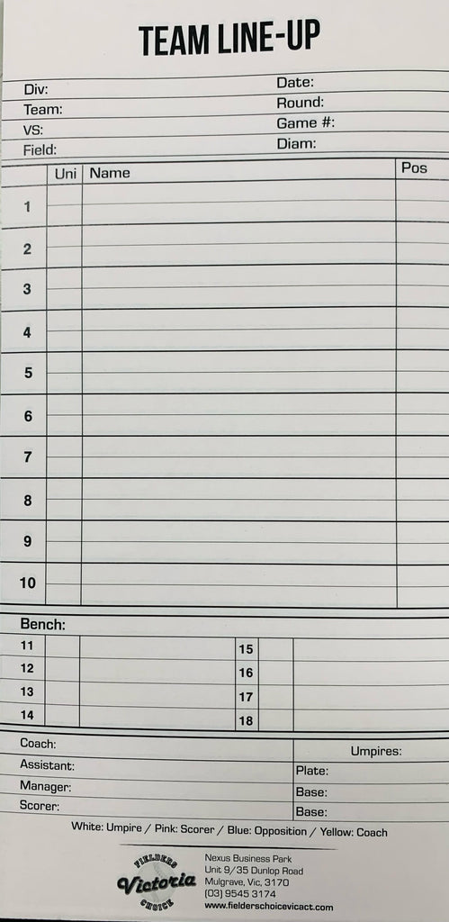 TEAM LINE-UP PADS