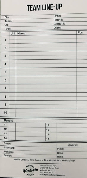 TEAM LINE-UP PADS – StrikeZone Sports